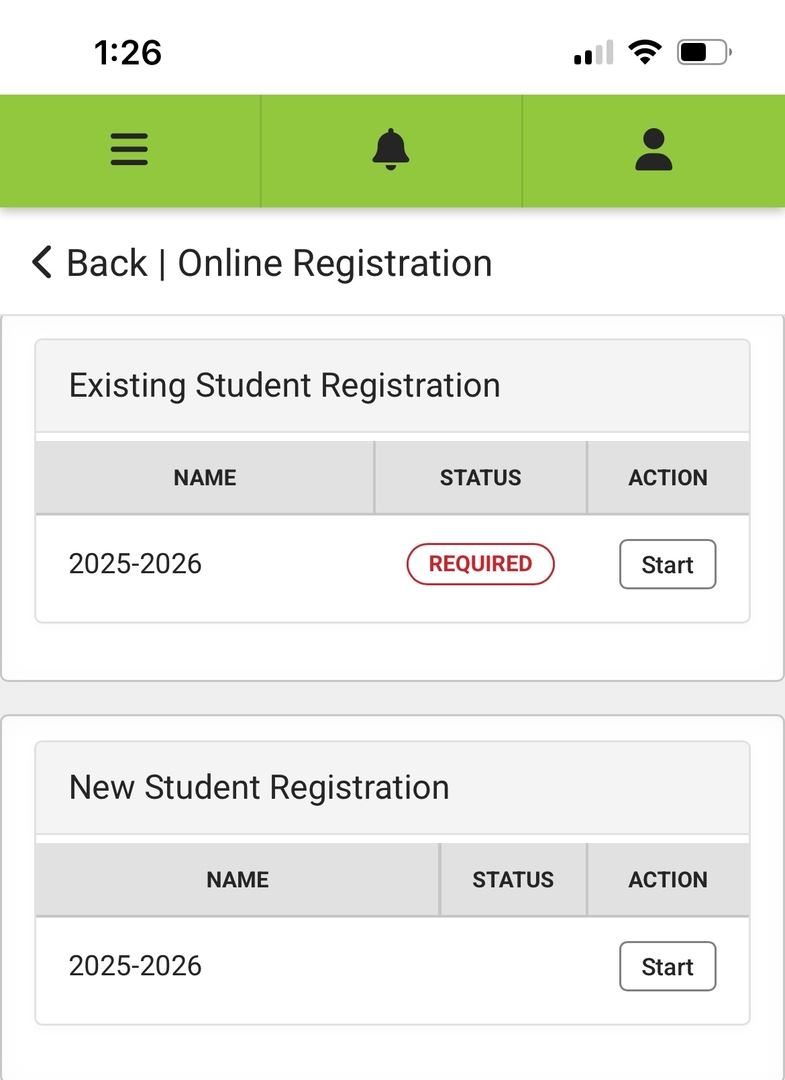 Online Registration