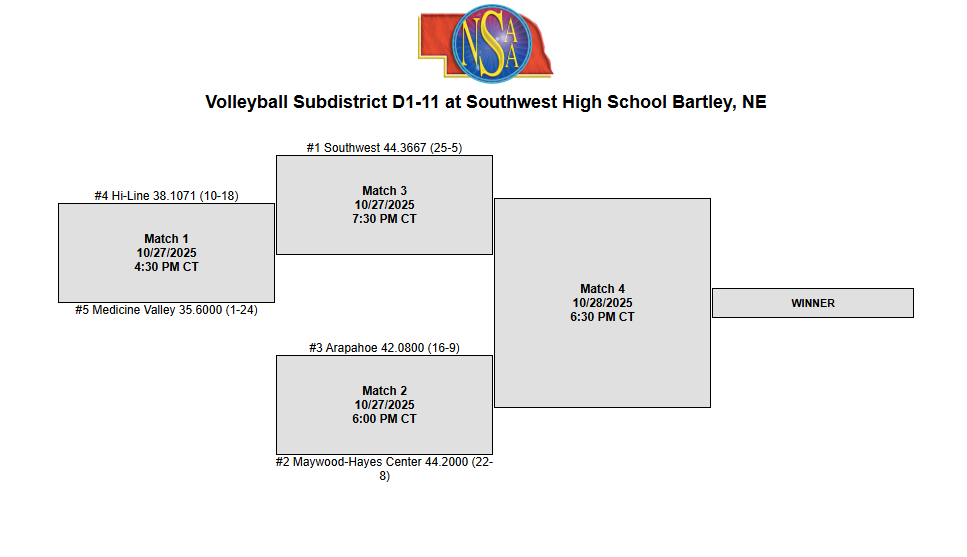 Volleyball Subdistrict Bracket D1-11